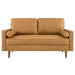 Modway Valour Mid-Century Modern Leather Loveseat