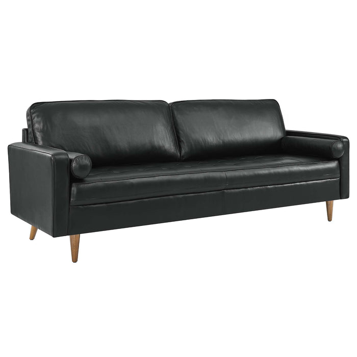 Modway Valour 88" Mid-Century Modern Leather Sofa