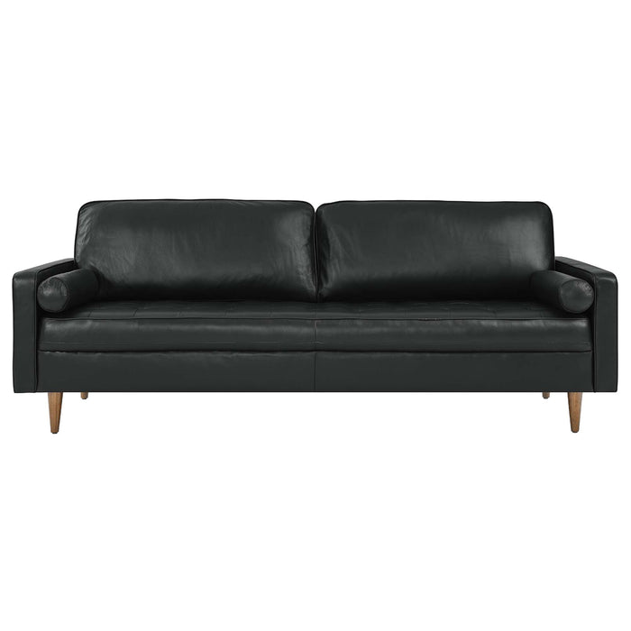 Modway Valour 88" Mid-Century Modern Leather Sofa