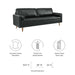 Modway Valour 88" Mid-Century Modern Leather Sofa