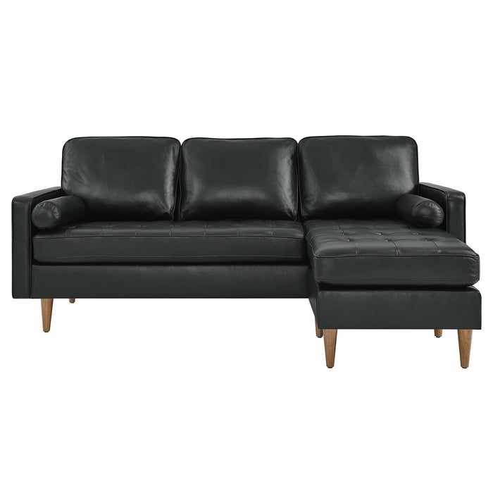 Modway Valour 78" Leather Modern Sectional Sofa