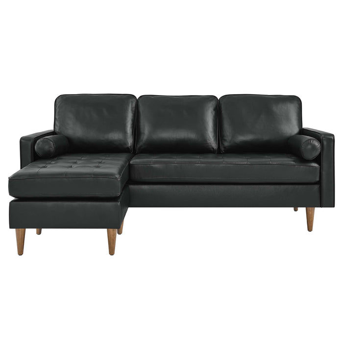 Modway Valour 78" Leather Modern Sectional Sofa