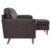 Modway Valour 78" Leather Modern Sectional Sofa