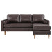 Modway Valour 78" Leather Modern Sectional Sofa