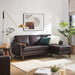 Modway Valour 78" Leather Modern Sectional Sofa