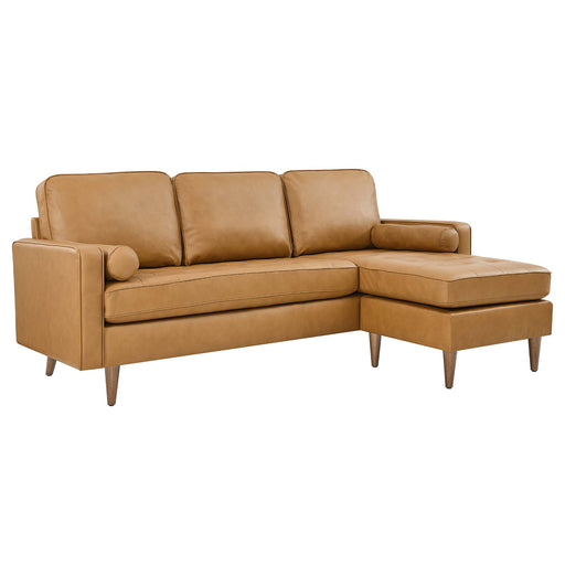 Modway Valour 78" Leather Modern Sectional Sofa