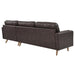 Modway Valour 98" Leather Mid-Century Modern Sectional Sofa