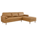 Modway Valour 98" Leather Mid-Century Modern Sectional Sofa