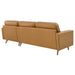 Modway Valour 98" Leather Mid-Century Modern Sectional Sofa