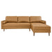 Modway Valour 98" Leather Mid-Century Modern Sectional Sofa