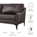 Modway Corland Mid-Century Modern Upholstered Leather Sofa