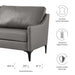 Modway Corland Mid-Century Modern Upholstered Leather Sofa