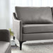 Modway Corland Mid-Century Modern Upholstered Leather Sofa