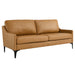 Modway Corland Mid-Century Modern Upholstered Leather Sofa