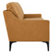 Modway Corland Mid-Century Modern Upholstered Leather Sofa