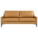 Modway Corland Mid-Century Modern Upholstered Leather Sofa