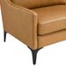 Modway Corland Mid-Century Modern Upholstered Leather Sofa