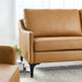 Modway Corland Mid-Century Modern Upholstered Leather Sofa