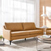 Modway Corland Mid-Century Modern Upholstered Leather Sofa