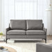 Modway Corland Leather Mid-Century Modern Loveseat