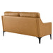 Modway Corland Leather Mid-Century Modern Loveseat