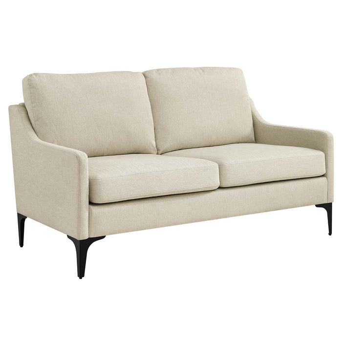 Modway Corland Upholstered Modern Fabric Loveseat