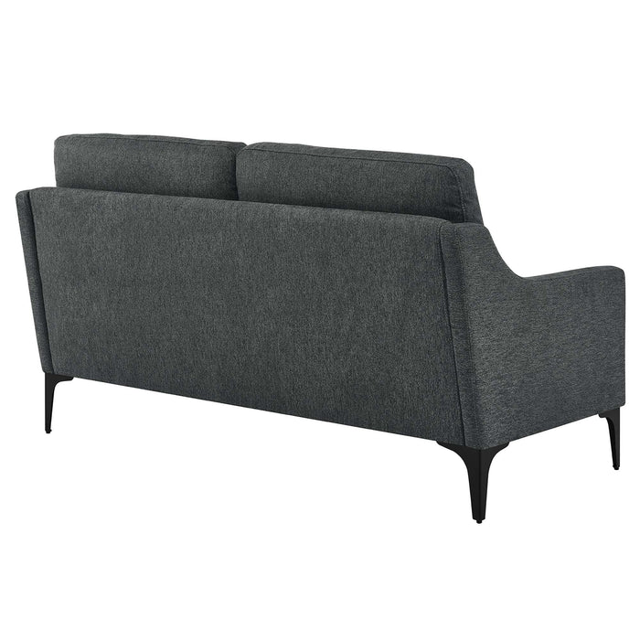 Modway Corland Upholstered Modern Fabric Loveseat