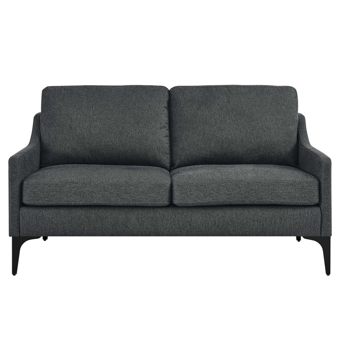 Modway Corland Upholstered Modern Fabric Loveseat