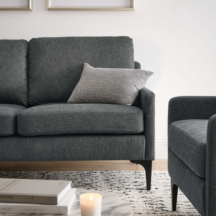 Modway Corland Upholstered Modern Fabric Loveseat