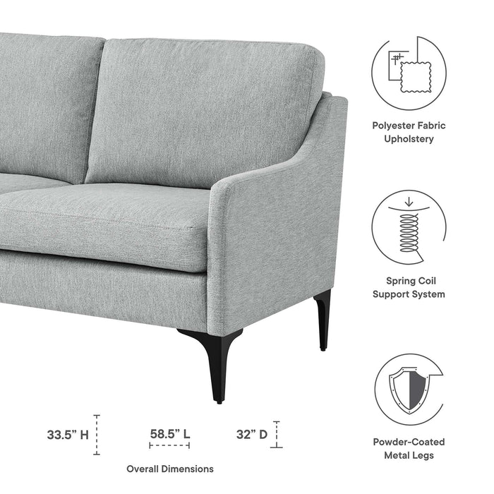 Modway Corland Upholstered Modern Fabric Loveseat