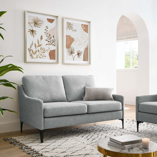 Modway Corland Upholstered Modern Fabric Loveseat