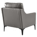 Modway Corland Upholstered Leather Accent Armchair