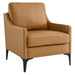 Modway Corland Upholstered Leather Accent Armchair