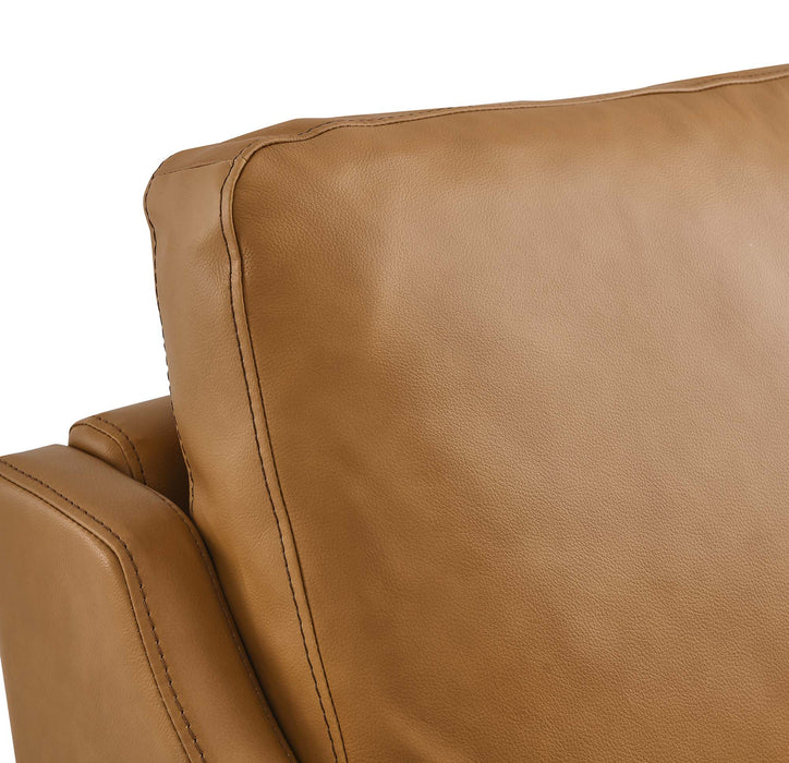 Modway Corland Upholstered Leather Accent Armchair