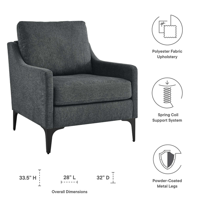 Modway Corland Upholstered Fabric Accent Armchair