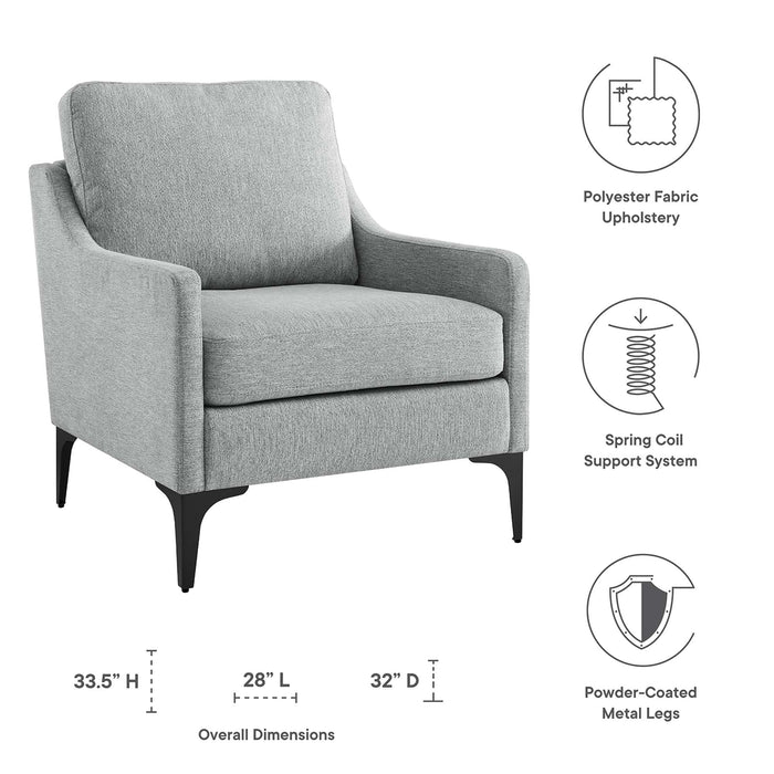 Modway Corland Upholstered Fabric Accent Armchair