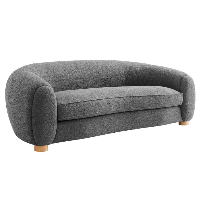 Modway Abundant Boucle Upholstered Modern Fabric Sofa