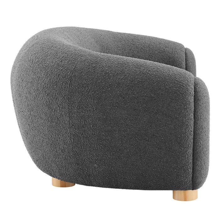 Modway Abundant Boucle Upholstered Modern Fabric Sofa