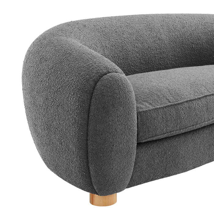 Modway Abundant Boucle Upholstered Modern Fabric Sofa