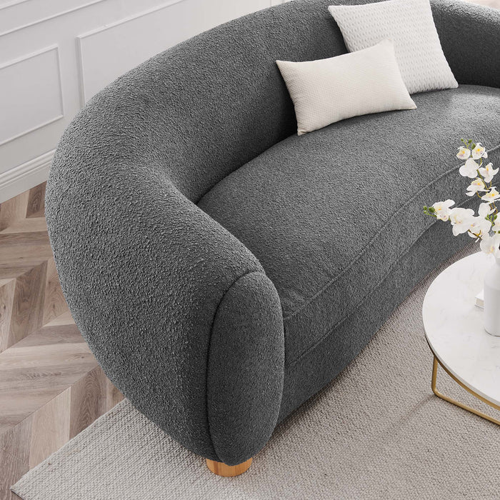 Modway Abundant Boucle Upholstered Modern Fabric Sofa