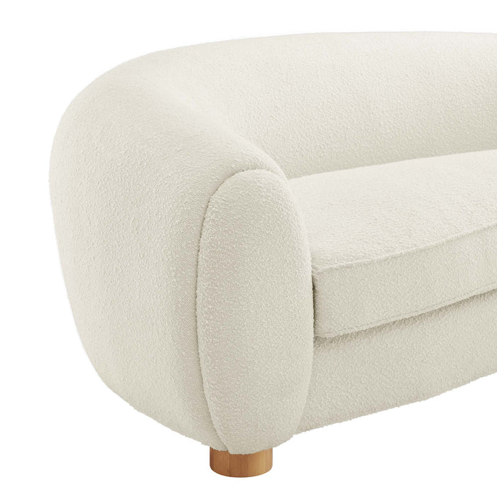 Modway Abundant Boucle Upholstered Modern Fabric Sofa