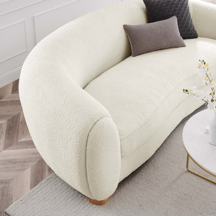 Modway Abundant Boucle Upholstered Modern Fabric Sofa