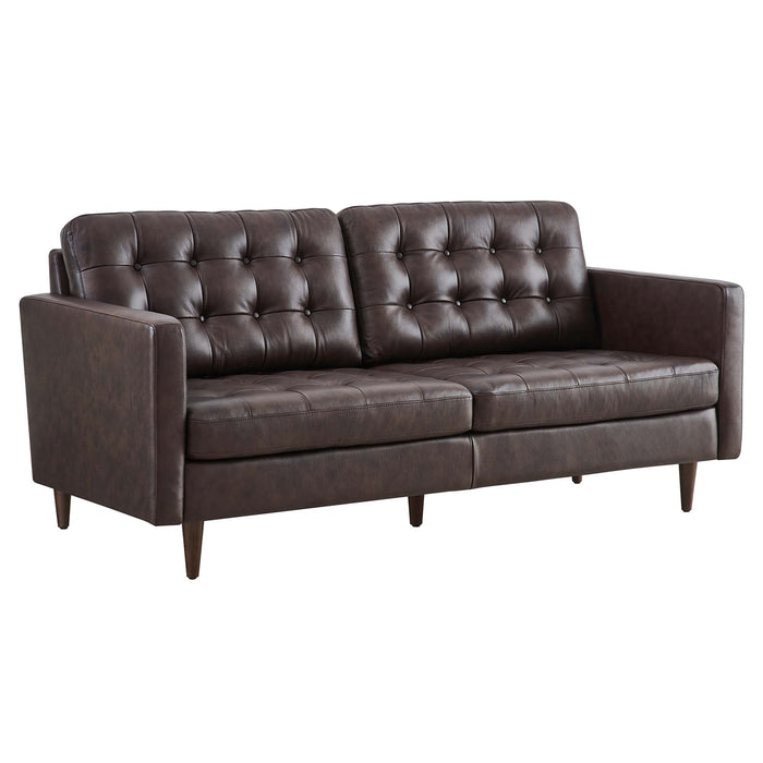 Modway Exalt Tufted Modern Leather Sofa