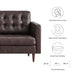 Modway Exalt Tufted Modern Leather Sofa