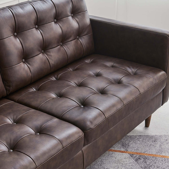 Modway Exalt Tufted Modern Leather Sofa