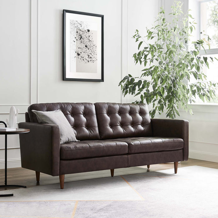 Modway Exalt Tufted Modern Leather Sofa