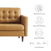 Modway Exalt Tufted Modern Leather Sofa