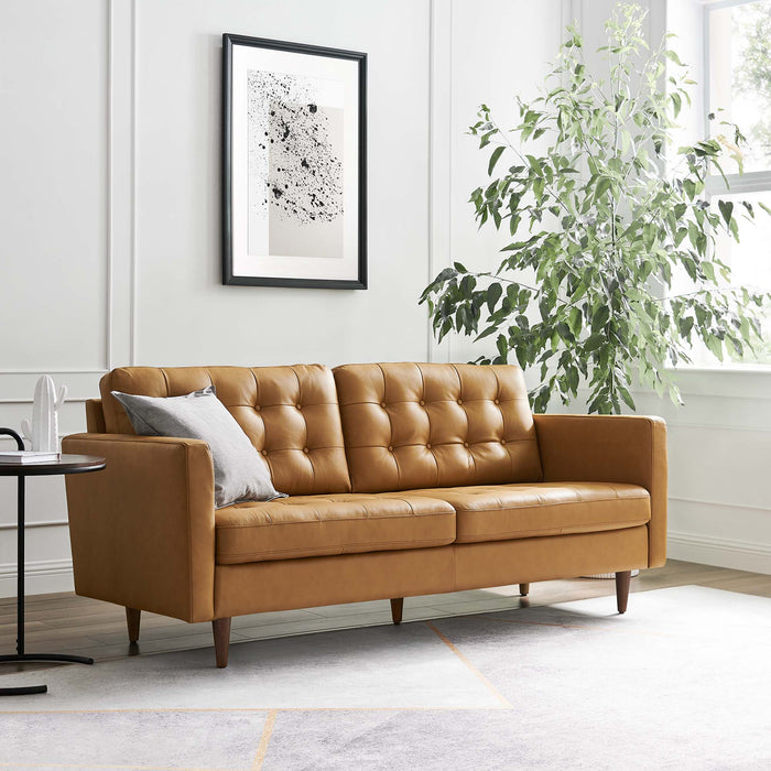 Modway Exalt Tufted Modern Leather Sofa