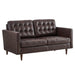 Modway  Exalt Tufted Leather Modern Loveseat