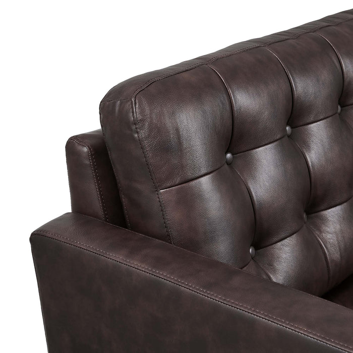 Modway  Exalt Tufted Leather Modern Loveseat